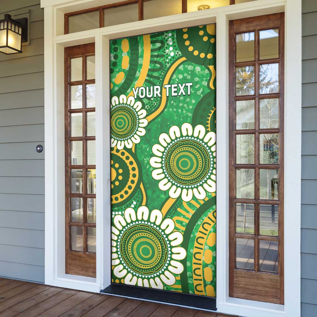 Bowls Australia Custom Door Cover Aboriginal Art National Color - Aussie Hoodie
