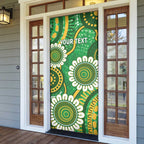 Bowls Australia Custom Door Cover Aboriginal Art National Color - Aussie Hoodie
