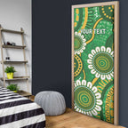 Bowls Australia Custom Door Cover Aboriginal Art National Color - Aussie Hoodie