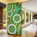 Bowls Australia Custom Door Cover Aboriginal Art National Color - Aussie Hoodie
