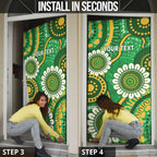 Bowls Australia Custom Door Cover Aboriginal Art National Color - Aussie Hoodie