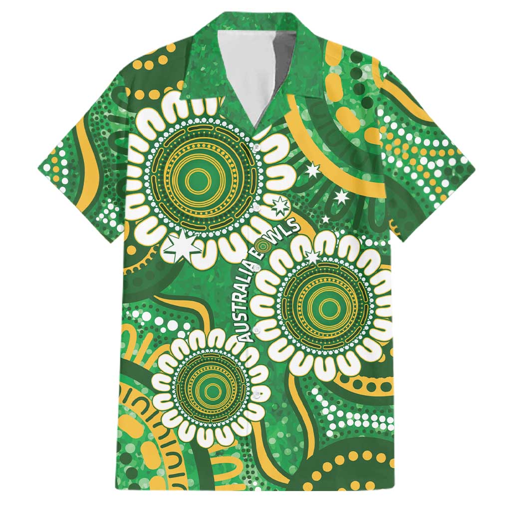 Bowls Australia Custom Family Matching Long Sleeve Bodycon Dress and Hawaiian Shirt Aboriginal Art National Color - Aussie Hoodie