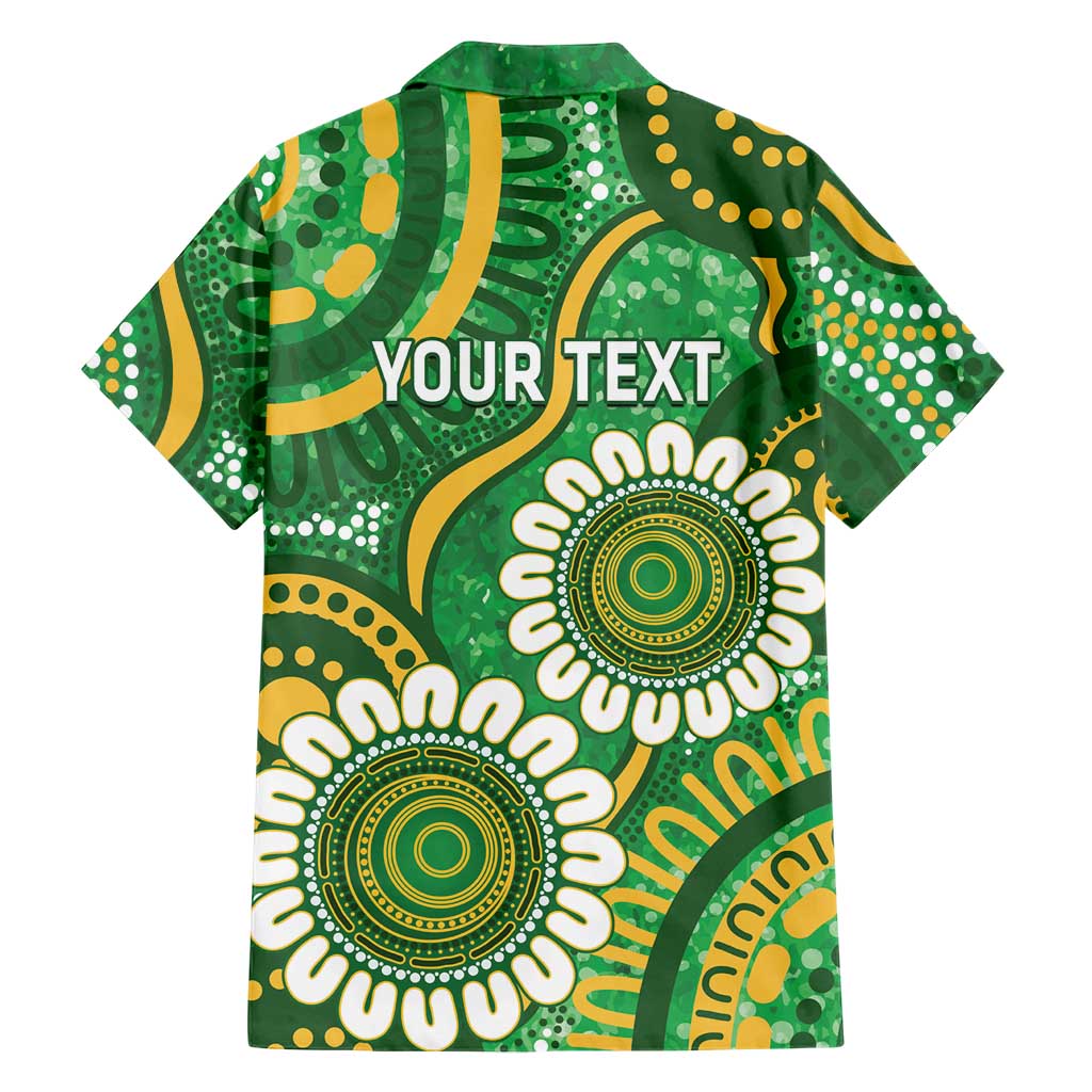 Bowls Australia Custom Family Matching Long Sleeve Bodycon Dress and Hawaiian Shirt Aboriginal Art National Color - Aussie Hoodie