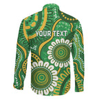 Bowls Australia Custom Family Matching Mermaid Dress and Hawaiian Shirt Aboriginal Art National Color - Aussie Hoodie