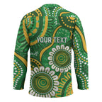 Bowls Australia Custom Hockey Jersey Aboriginal Art National Color - Aussie Hoodie