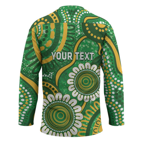 Bowls Australia Custom Hockey Jersey Aboriginal Art National Color - Aussie Hoodie
