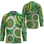 Bowls Australia Custom Hockey Jersey Aboriginal Art National Color - Aussie Hoodie