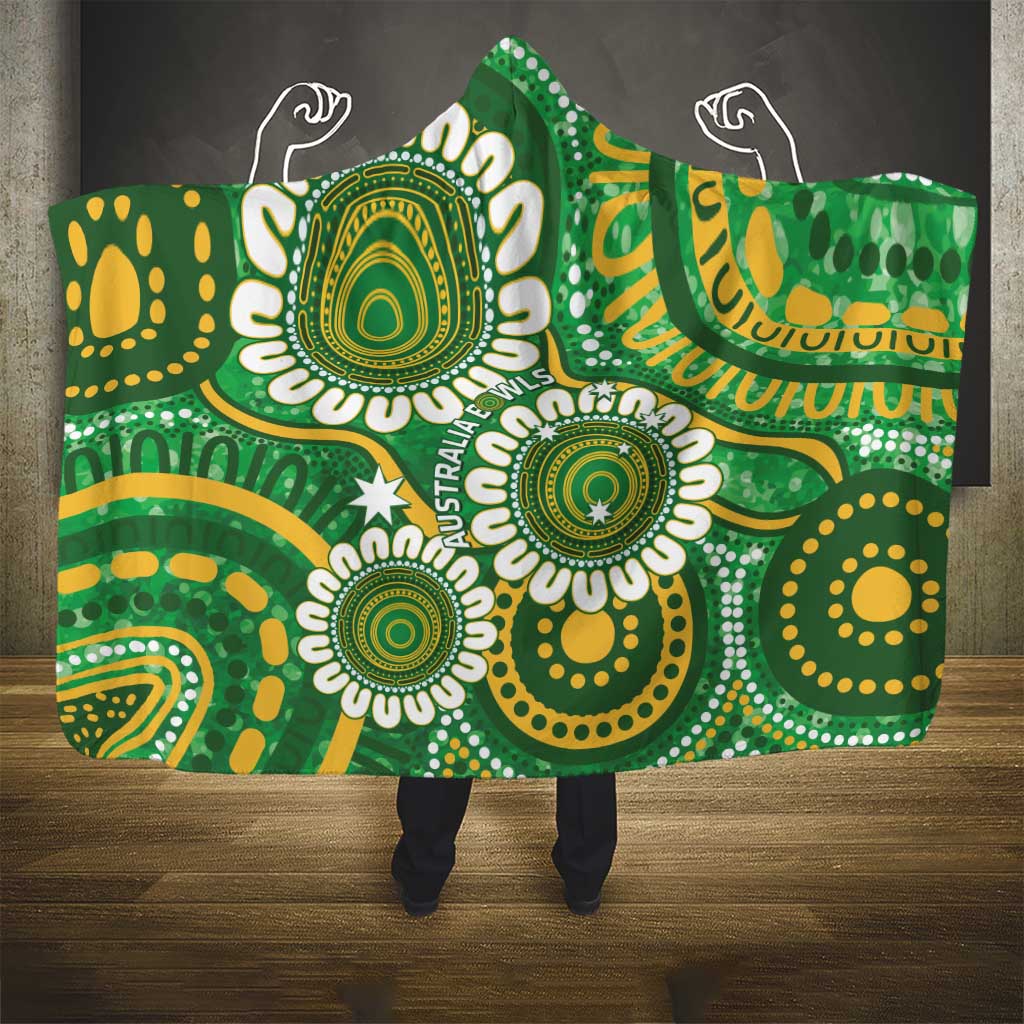 Bowls Australia Hooded Blanket Aboriginal Art National Color - Aussie Hoodie
