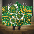 Bowls Australia Hooded Blanket Aboriginal Art National Color - Aussie Hoodie