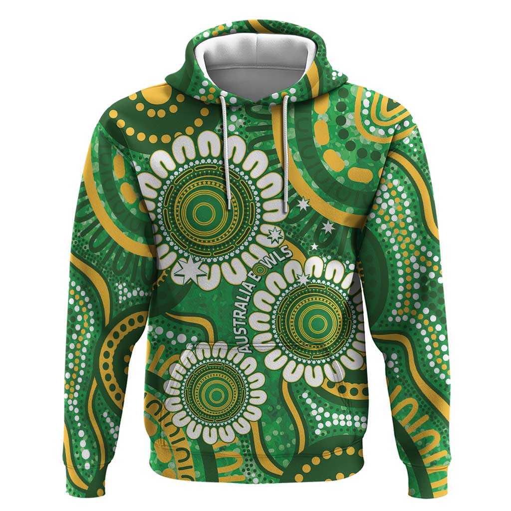 Bowls Australia Custom Hoodie Aboriginal Art National Color - Aussie Hoodie