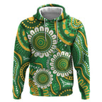 Bowls Australia Custom Hoodie Aboriginal Art National Color - Aussie Hoodie