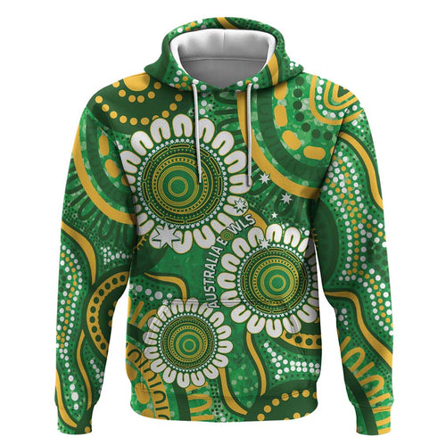 Bowls Australia Custom Hoodie Aboriginal Art National Color - Aussie Hoodie