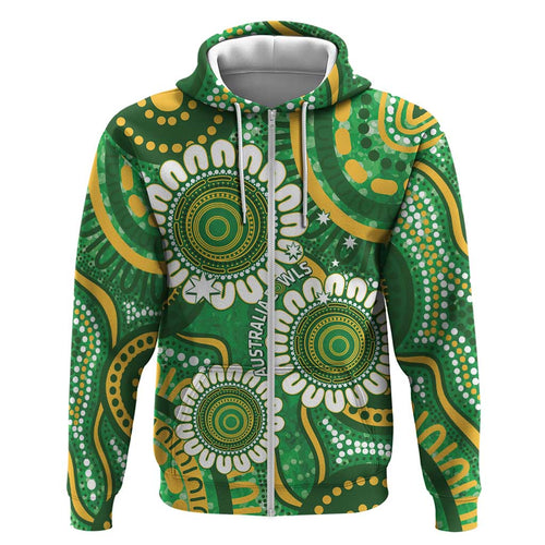 Bowls Australia Custom Hoodie Aboriginal Art National Color - Aussie Hoodie