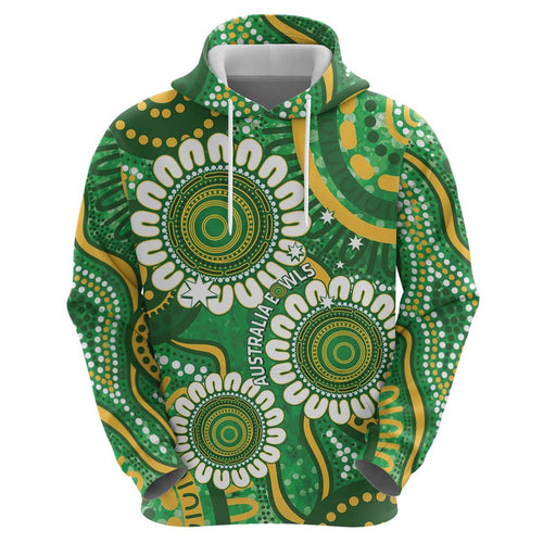 Bowls Australia Custom Hoodie Aboriginal Art National Color - Aussie Hoodie