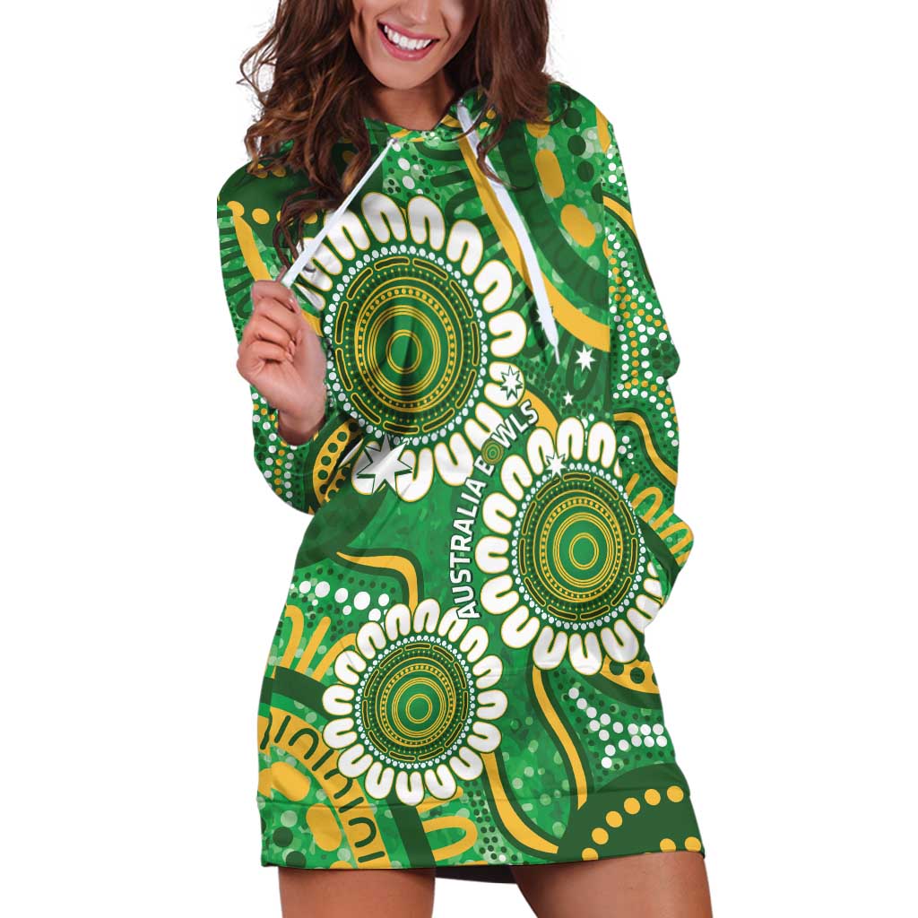 Bowls Australia Custom Hoodie Dress Aboriginal Art National Color - Aussie Hoodie