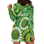Bowls Australia Custom Hoodie Dress Aboriginal Art National Color - Aussie Hoodie