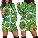 Bowls Australia Custom Hoodie Dress Aboriginal Art National Color - Aussie Hoodie