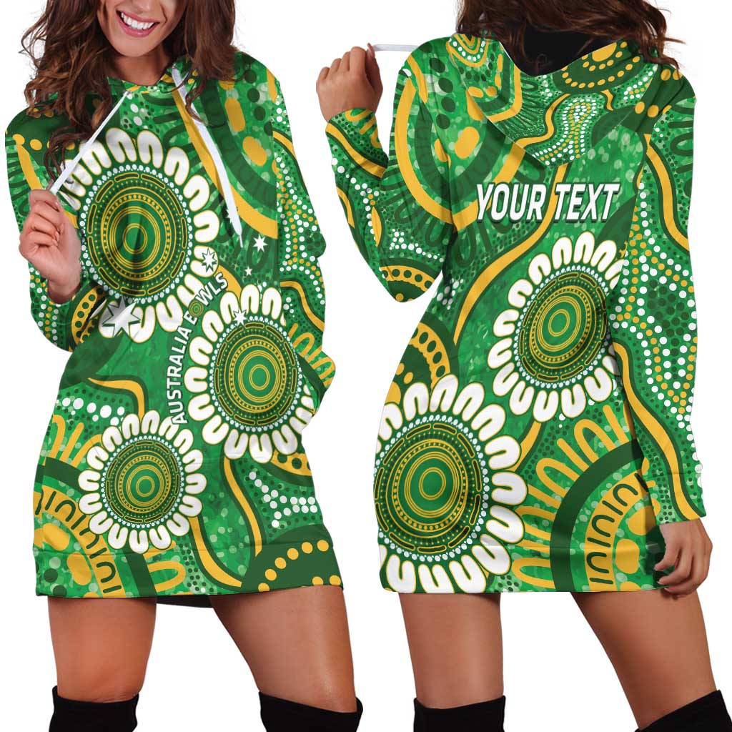 Bowls Australia Custom Hoodie Dress Aboriginal Art National Color - Aussie Hoodie