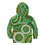 Bowls Australia Custom Kid Hoodie Aboriginal Art National Color - Aussie Hoodie