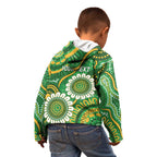 Bowls Australia Custom Kid Hoodie Aboriginal Art National Color - Aussie Hoodie