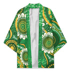 Bowls Australia Custom Kimono Aboriginal Art National Color - Aussie Hoodie