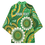 Bowls Australia Custom Kimono Aboriginal Art National Color - Aussie Hoodie