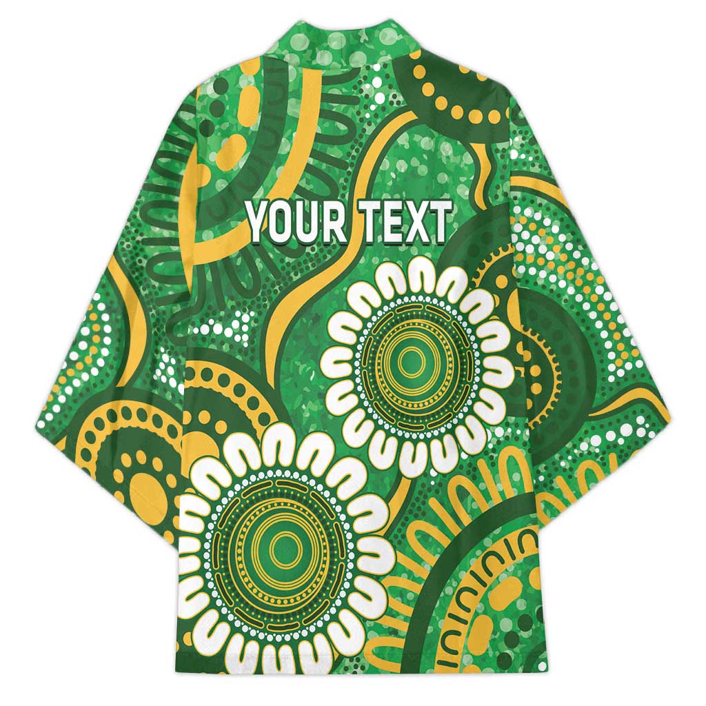 Bowls Australia Custom Kimono Aboriginal Art National Color - Aussie Hoodie