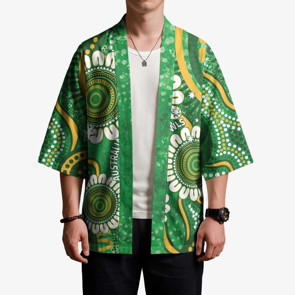Bowls Australia Custom Kimono Aboriginal Art National Color - Aussie Hoodie