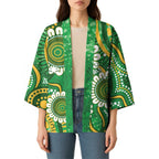 Bowls Australia Custom Kimono Aboriginal Art National Color - Aussie Hoodie