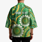 Bowls Australia Custom Kimono Aboriginal Art National Color - Aussie Hoodie