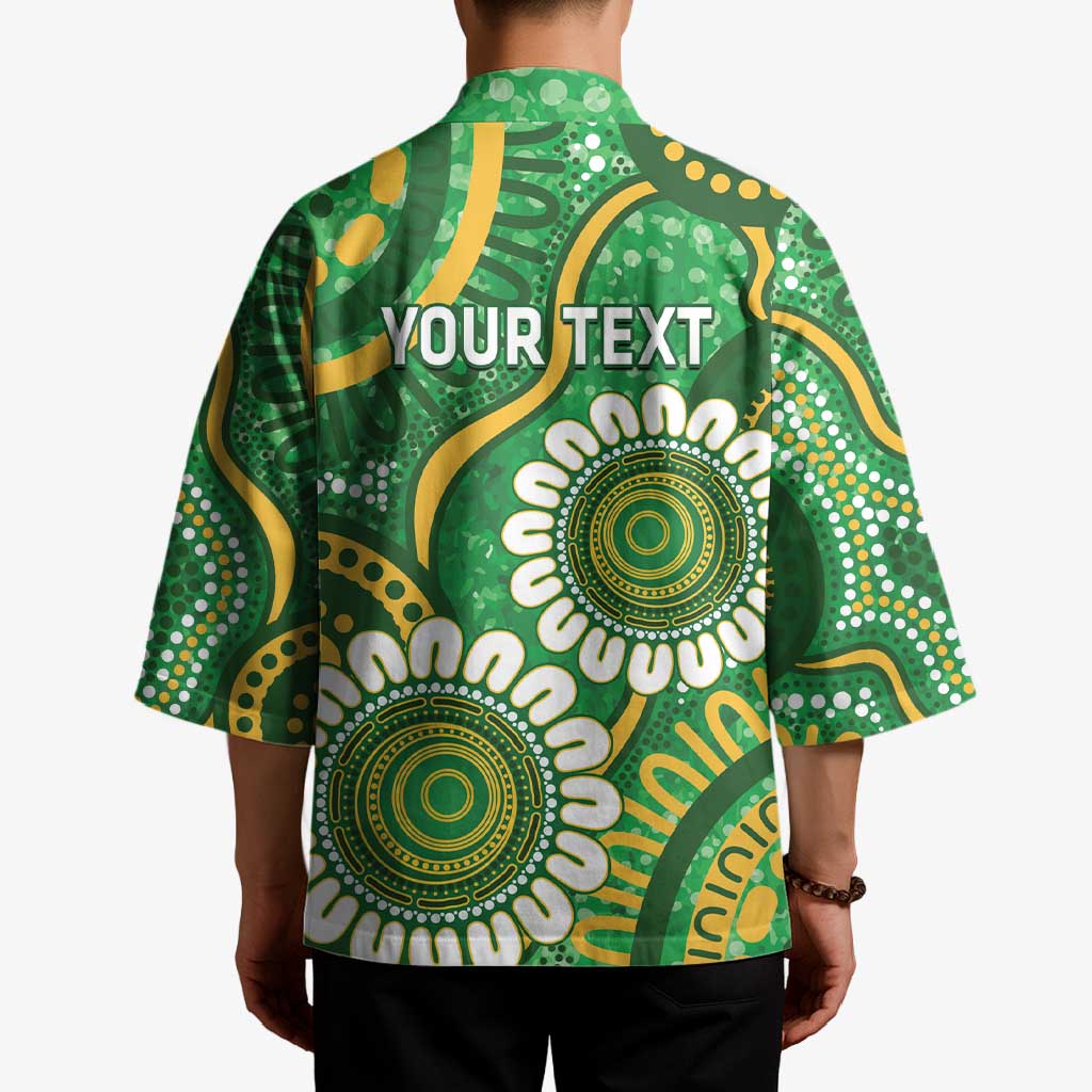 Bowls Australia Custom Kimono Aboriginal Art National Color - Aussie Hoodie