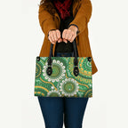 Bowls Australia Leather Bag Aboriginal Art National Color - Aussie Hoodie