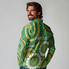 Bowls Australia Custom Long Sleeve Polo Shirt Aboriginal Art National Color - Aussie Hoodie