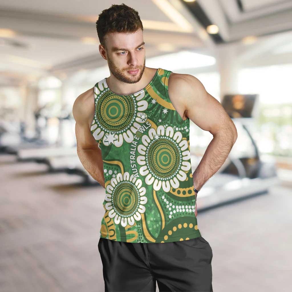 Bowls Australia Custom Men Tank Top Aboriginal Art National Color - Aussie Hoodie
