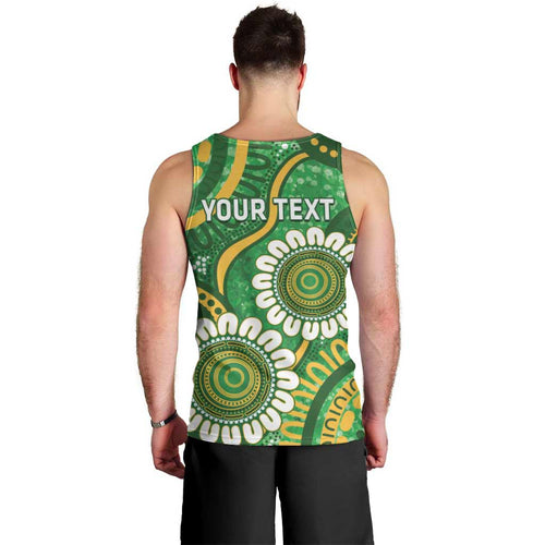 Bowls Australia Custom Men Tank Top Aboriginal Art National Color - Aussie Hoodie