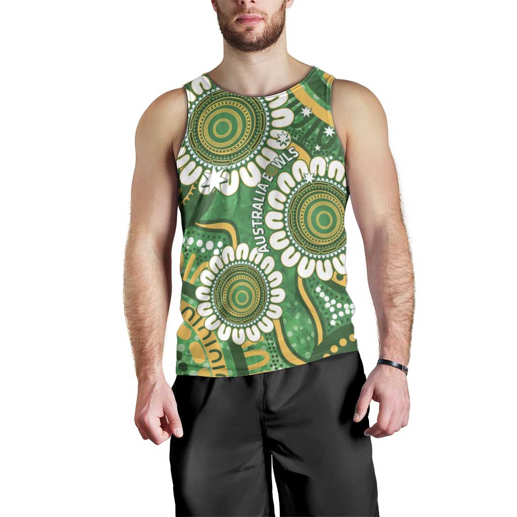 Bowls Australia Custom Men Tank Top Aboriginal Art National Color - Aussie Hoodie