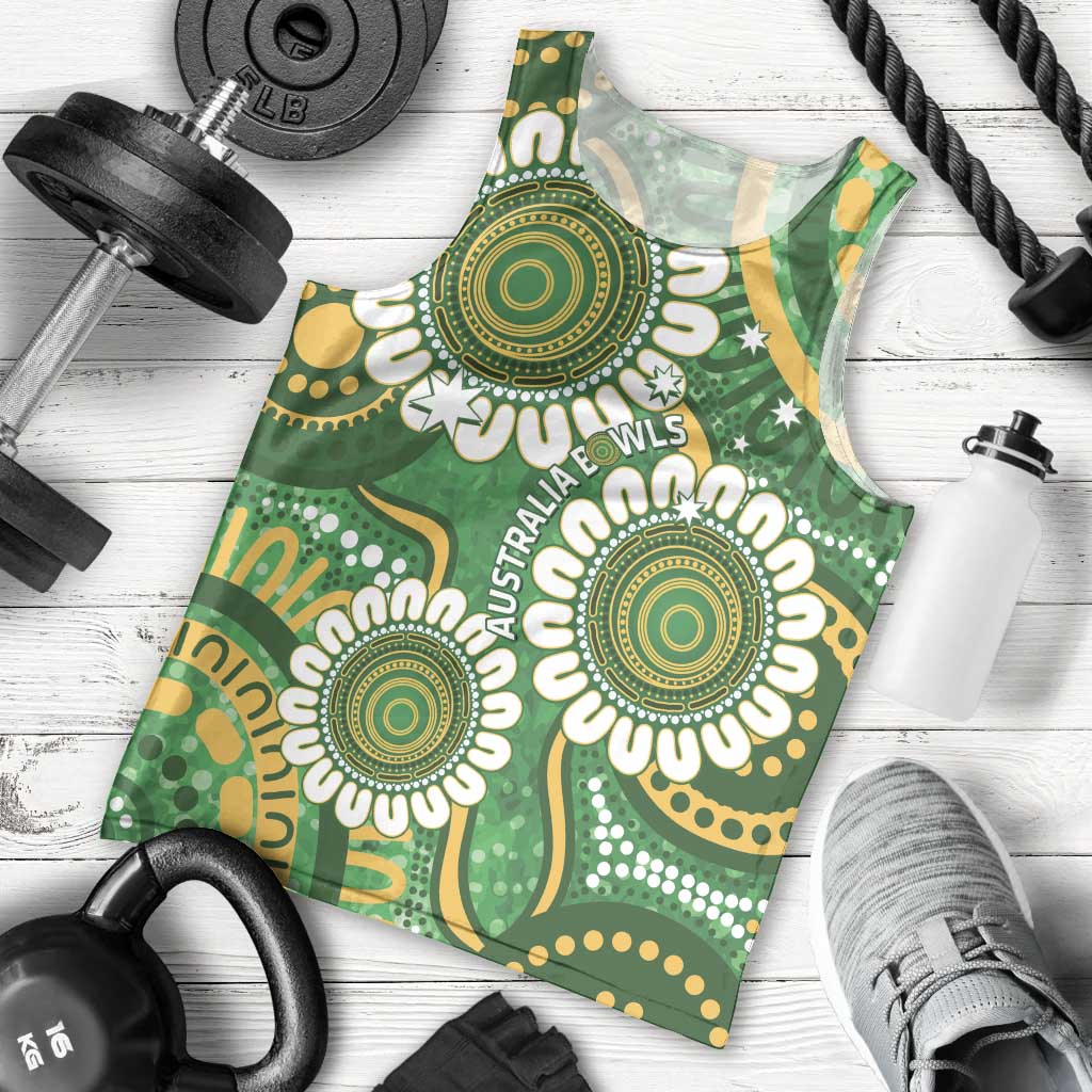 Bowls Australia Custom Men Tank Top Aboriginal Art National Color - Aussie Hoodie