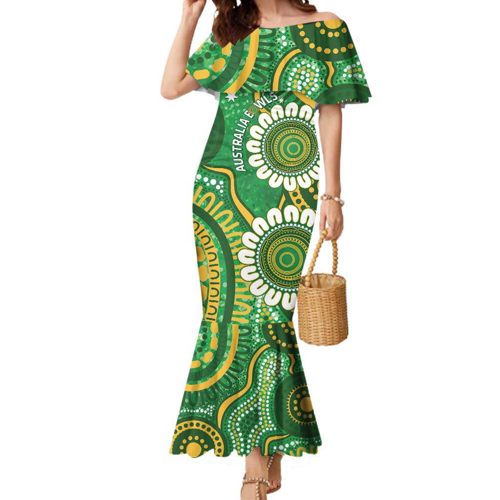 Bowls Australia Custom Mermaid Dress Aboriginal Art National Color - Aussie Hoodie