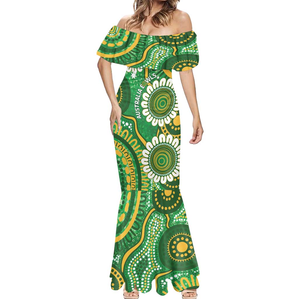 Bowls Australia Custom Mermaid Dress Aboriginal Art National Color - Aussie Hoodie