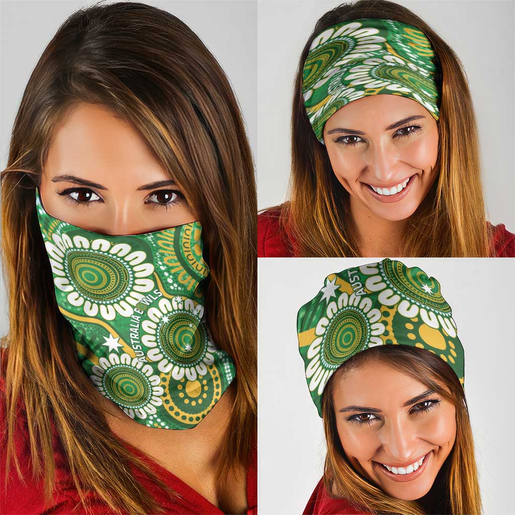 Bowls Australia Neck Gaiter Aboriginal Art National Color - Aussie Hoodie