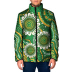 Bowls Australia Custom Padded Jacket Aboriginal Art National Color - Aussie Hoodie