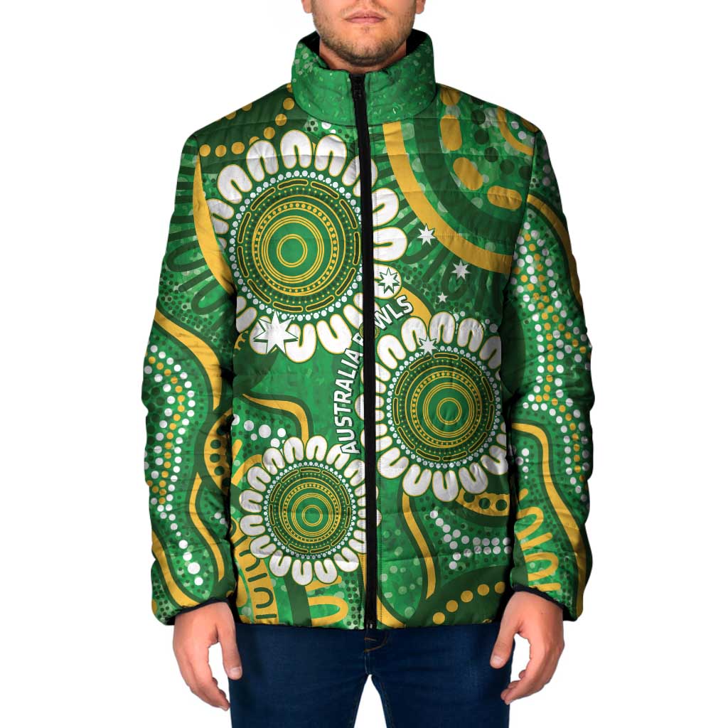 Bowls Australia Custom Padded Jacket Aboriginal Art National Color - Aussie Hoodie