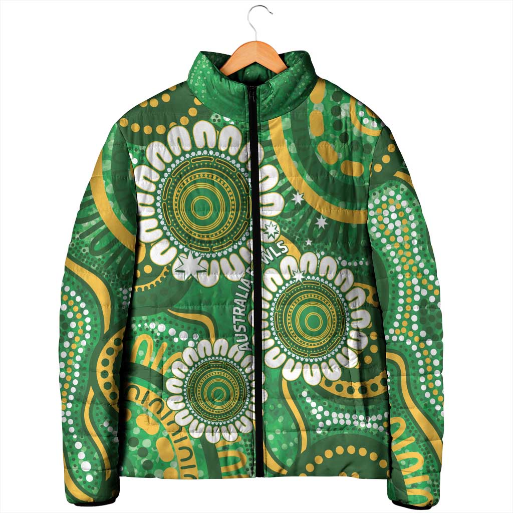 Bowls Australia Custom Padded Jacket Aboriginal Art National Color - Aussie Hoodie