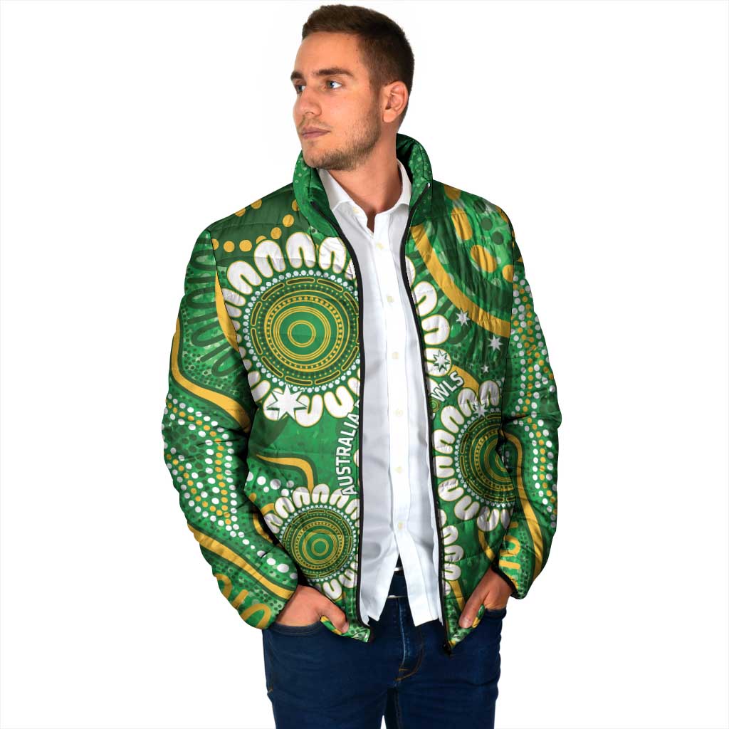 Bowls Australia Custom Padded Jacket Aboriginal Art National Color - Aussie Hoodie