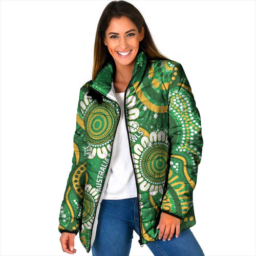 Bowls Australia Custom Padded Jacket Aboriginal Art National Color - Aussie Hoodie