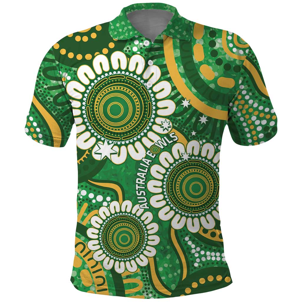 Bowls Australia Custom Polo Shirt Aboriginal Art National Color - Aussie Hoodie