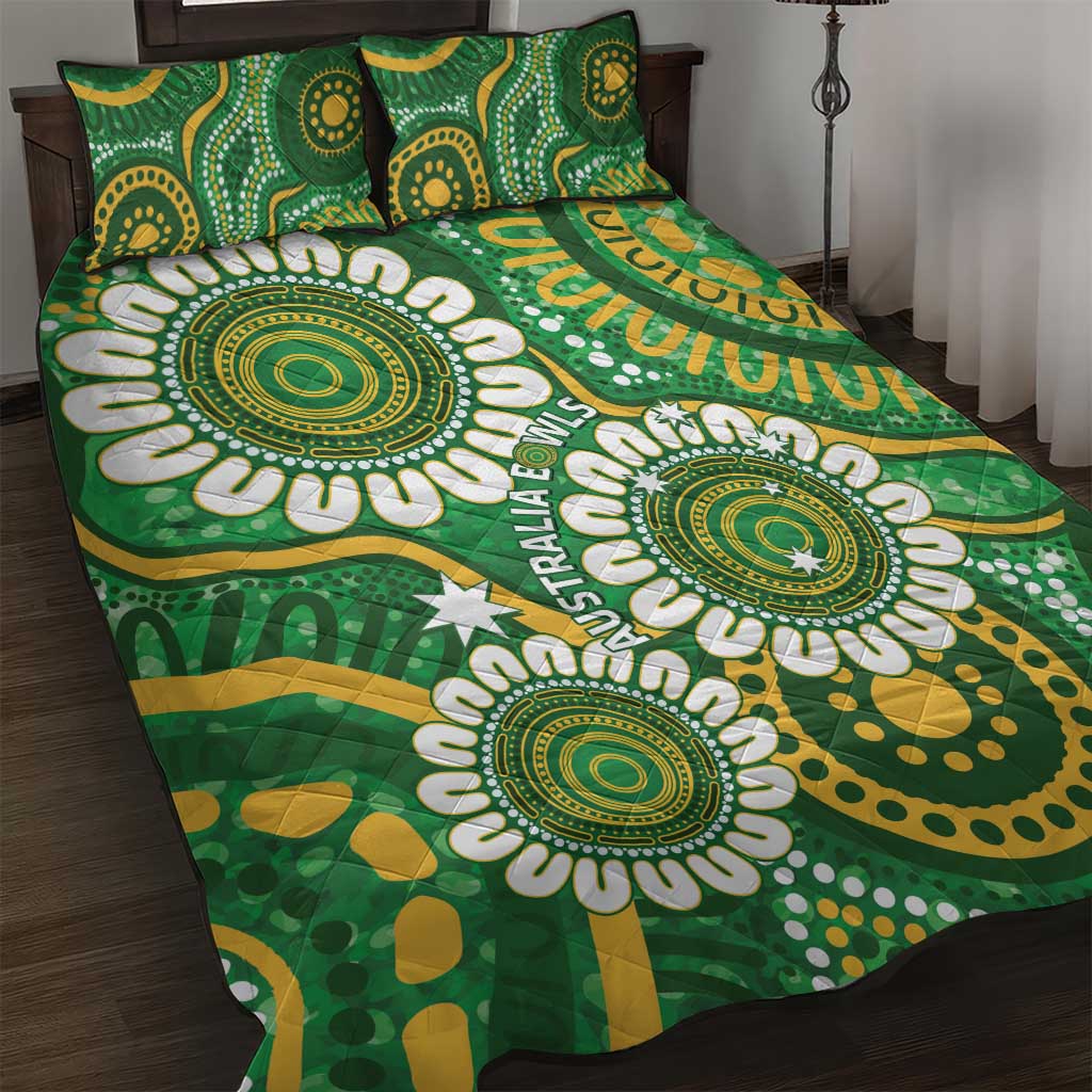 Bowls Australia Quilt Bed Set Aboriginal Art National Color - Aussie Hoodie