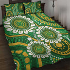 Bowls Australia Quilt Bed Set Aboriginal Art National Color - Aussie Hoodie