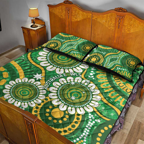 Bowls Australia Quilt Bed Set Aboriginal Art National Color - Aussie Hoodie