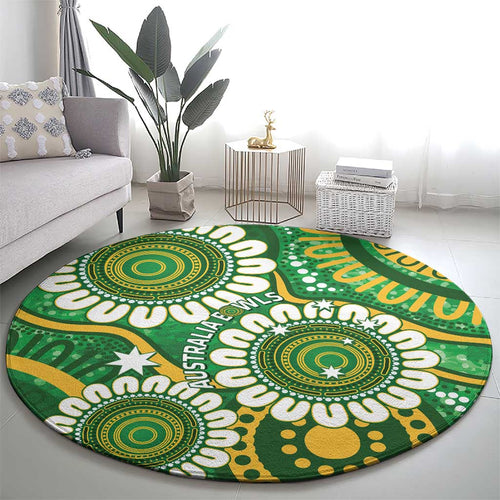 Bowls Australia Round Carpet Aboriginal Art National Color - Aussie Hoodie